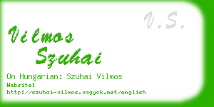 vilmos szuhai business card